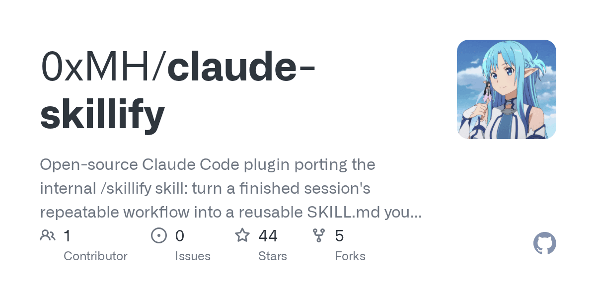 0xmh/claude-skillify