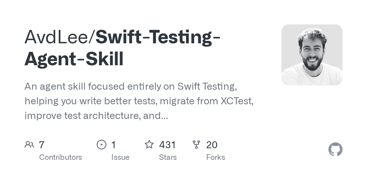 AvdLee/Swift-Testing-Agent-Skill