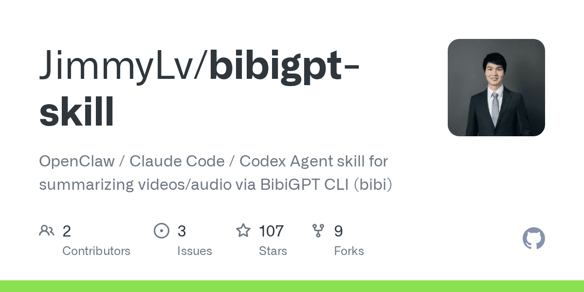 JimmyLv/bibigpt-skill