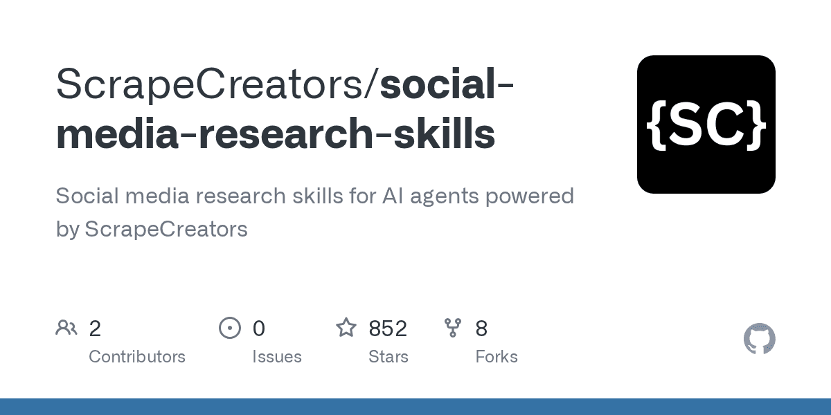 ScrapeCreators/social-media-research-skills