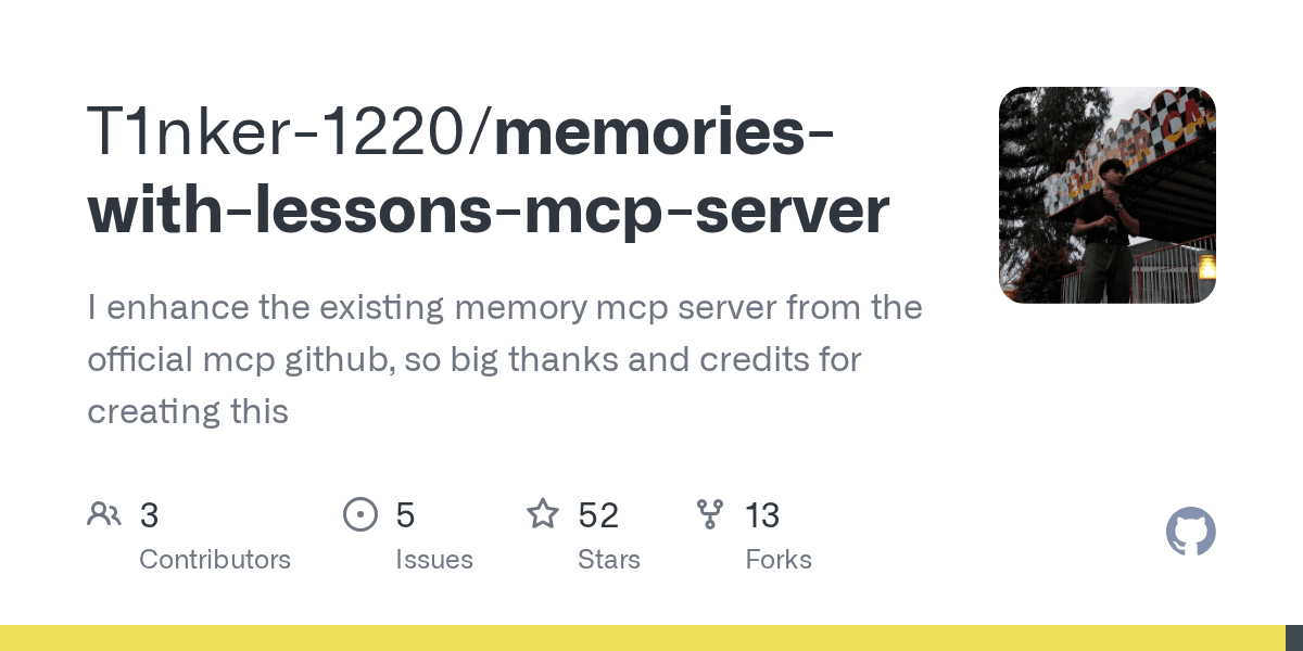 T1nker-1220/memories-with-lessons-mcp-server