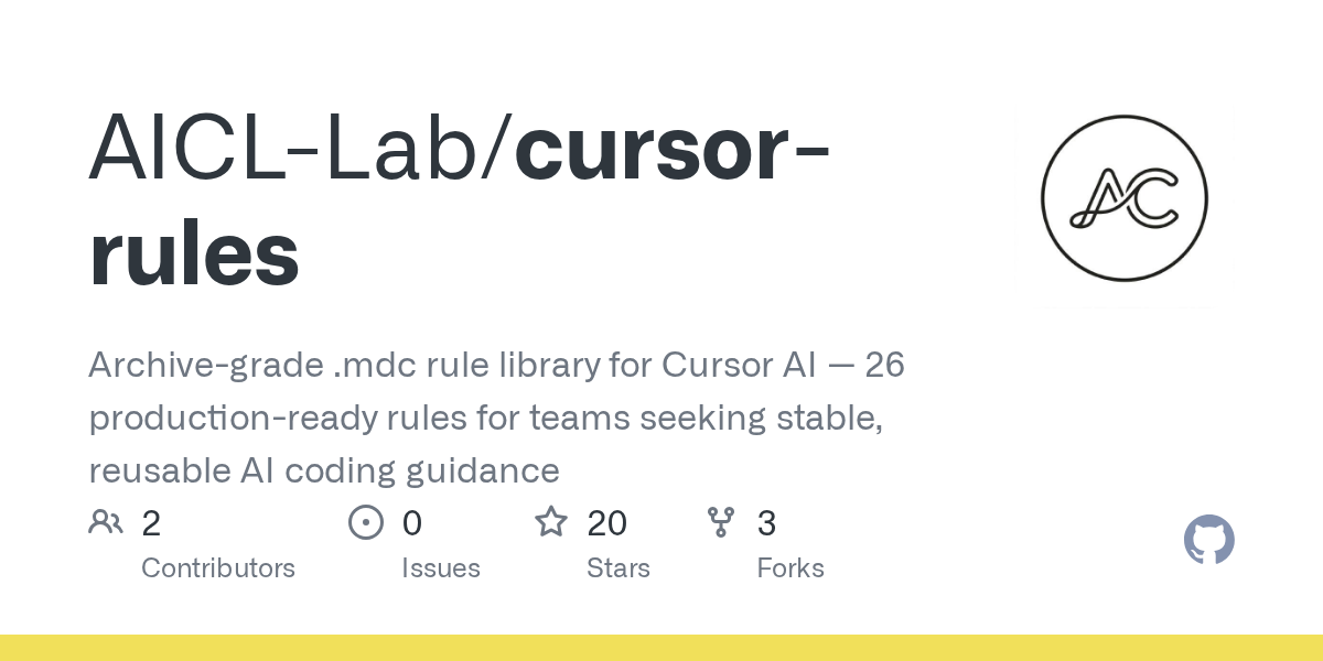 aicl-lab/cursor-rules