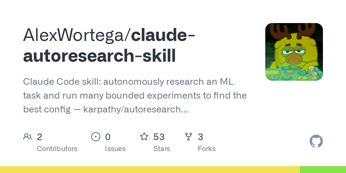 alexwortega/claude-autoresearch-skill