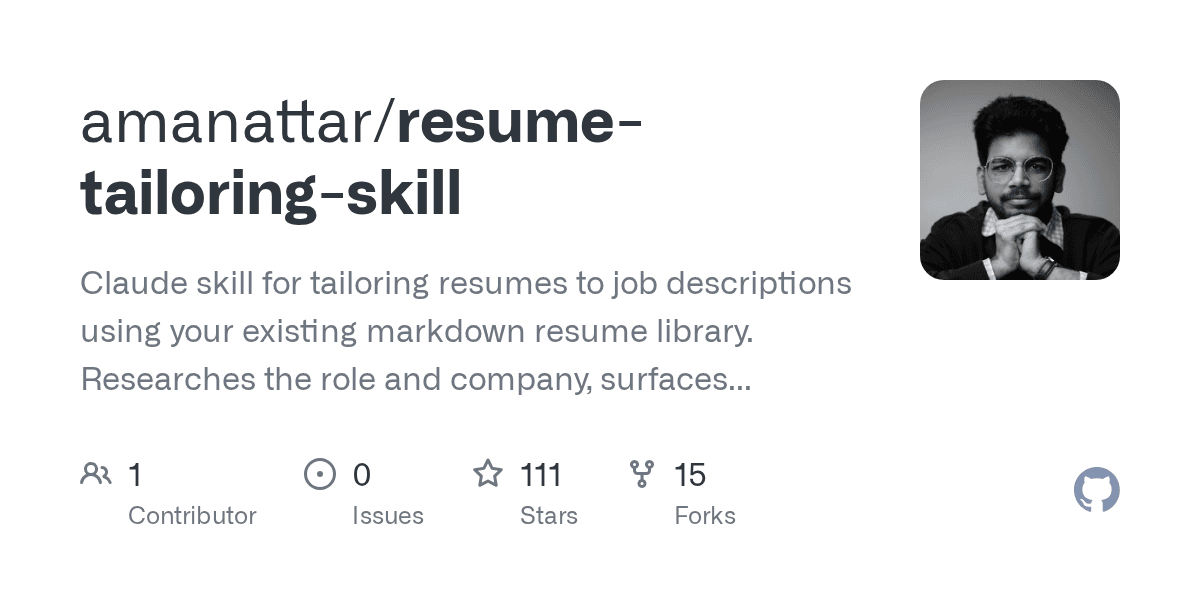 amanattar/resume-tailoring-skill