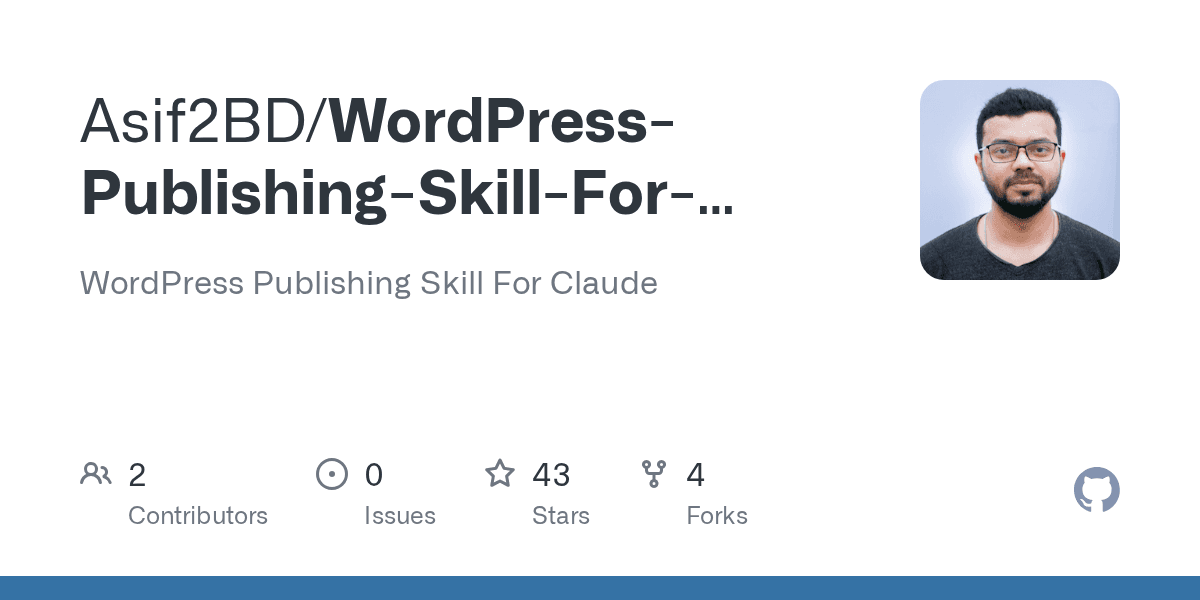 asif2bd/wordpress-publishing-skill-for-claude
