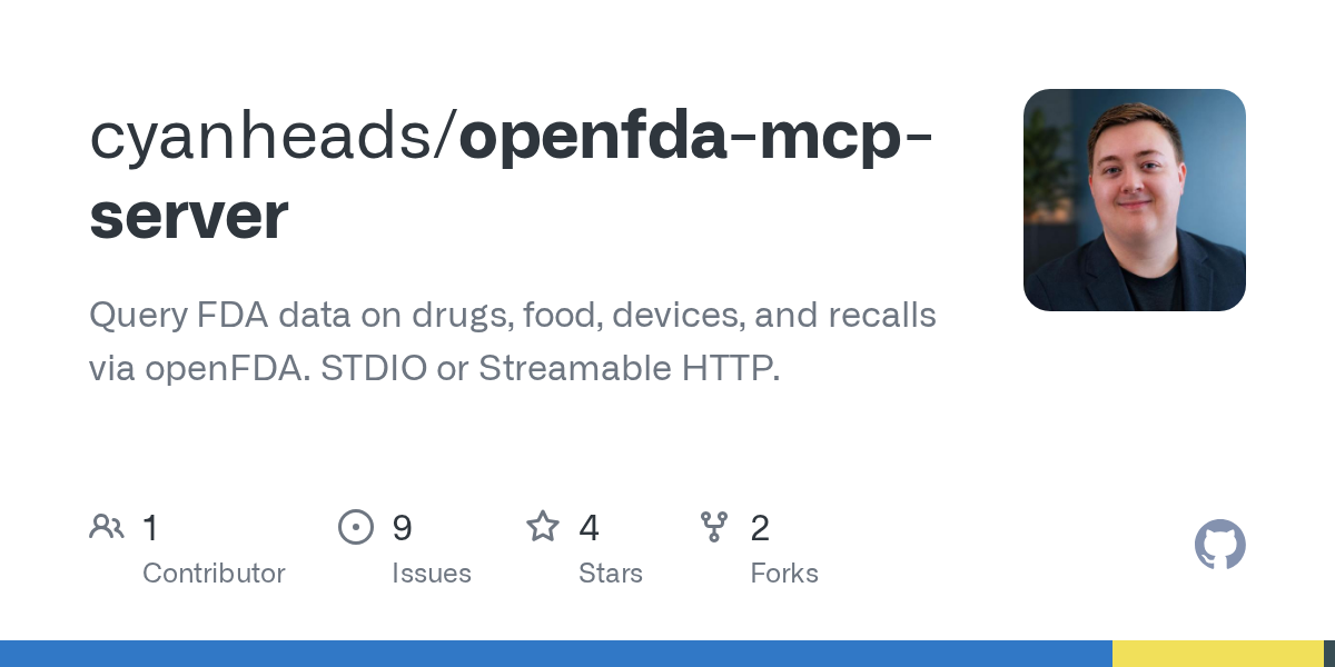 cyanheads/openfda-mcp-server