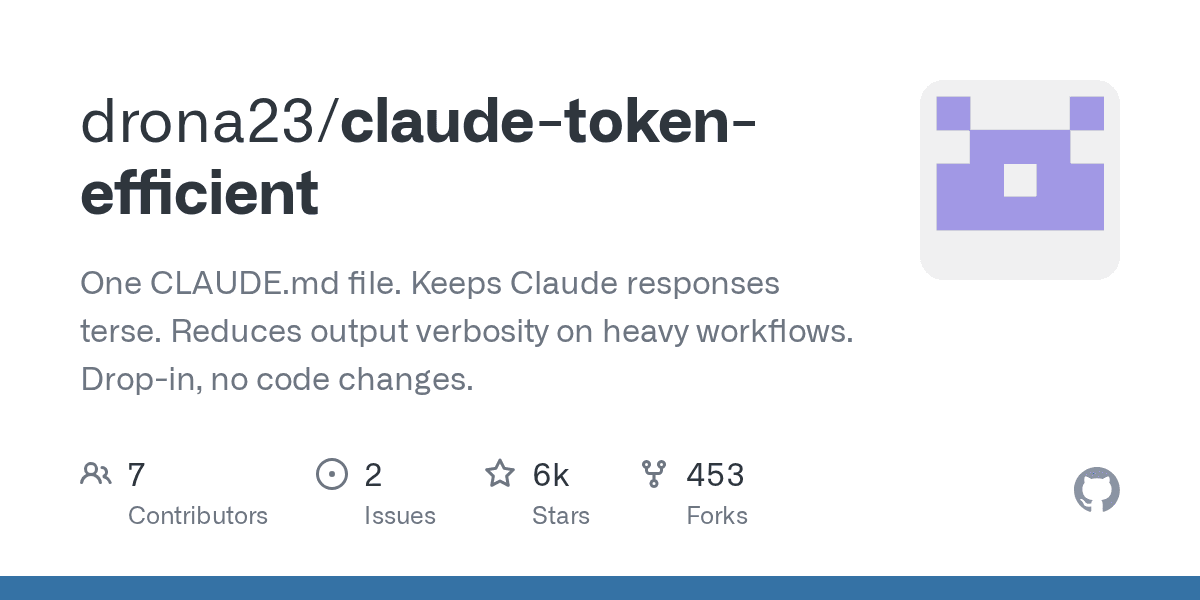 drona23/claude-token-efficient