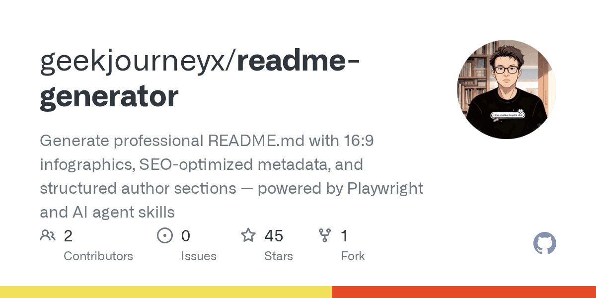 geekjourneyx/readme-generator