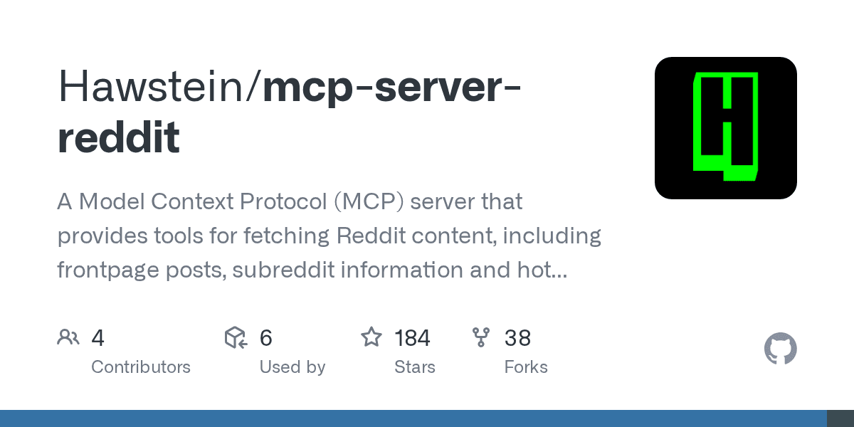 hawstein/mcp-server-reddit
