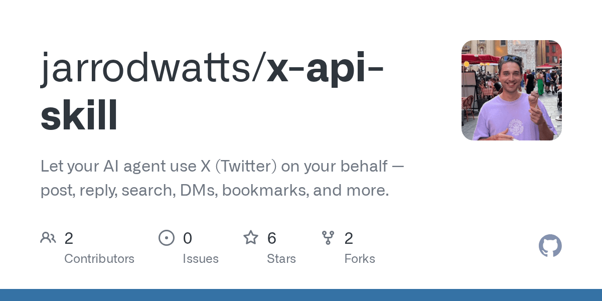 jarrodwatts/x-api-skill