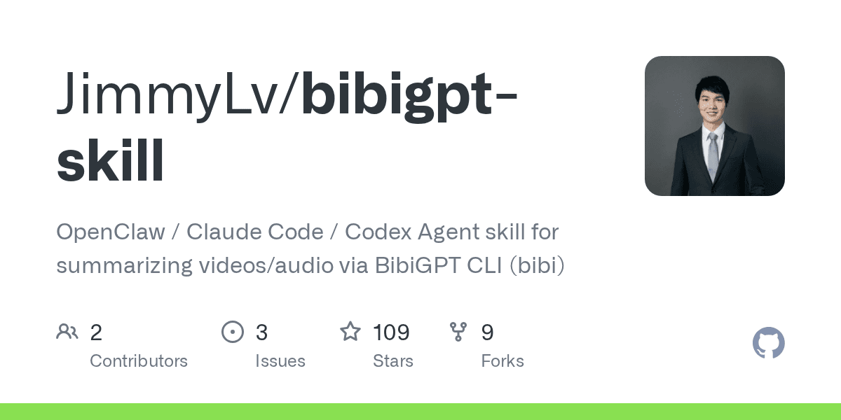 jimmylv/bibigpt-skill