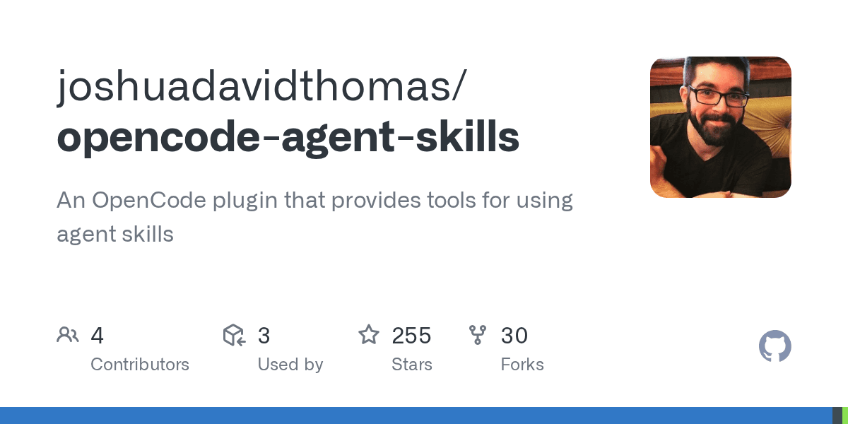 joshuadavidthomas/opencode-agent-skills