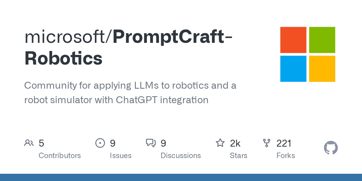 microsoft/PromptCraft-Robotics