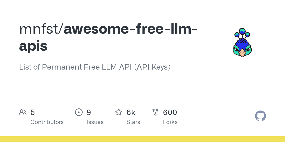 mnfst/awesome-free-llm-apis