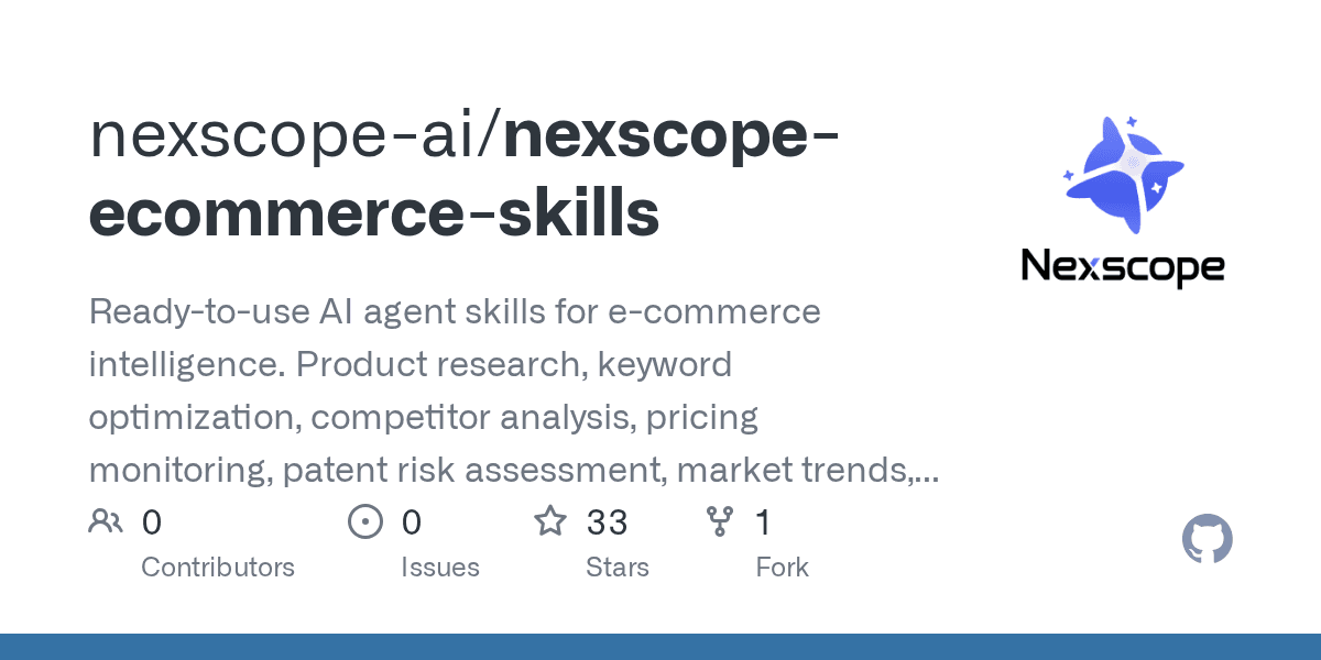 nexscope-ai/nexscope-ecommerce-skills