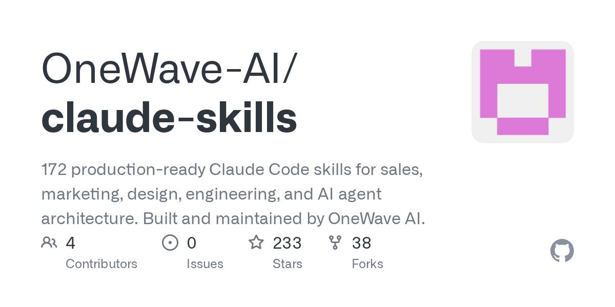 onewave-ai/claude-skills