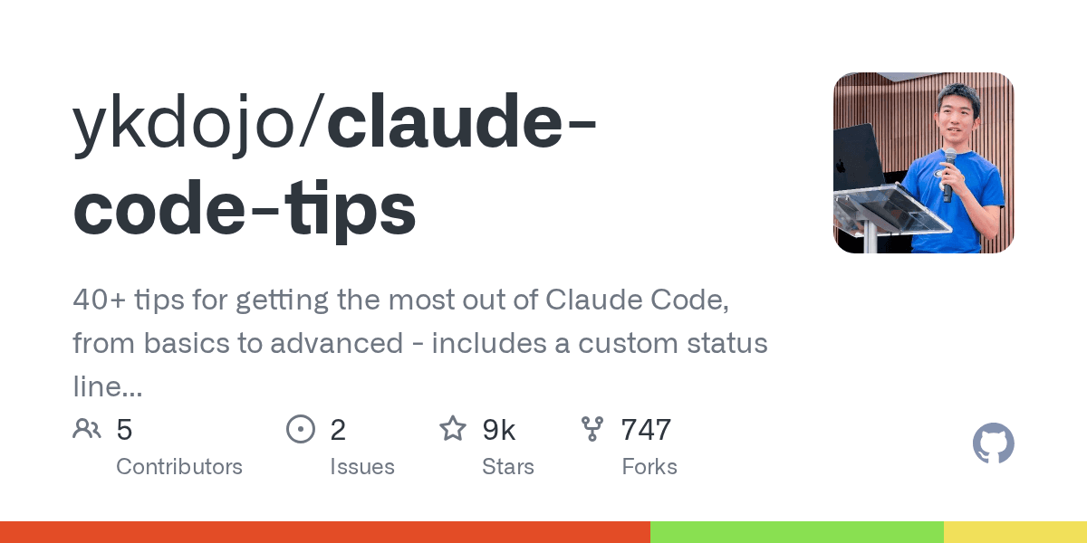 ykdojo/claude-code-tips